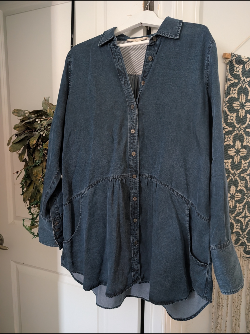 Beautiful Soft Surroundings Indigo Denim Dress Large